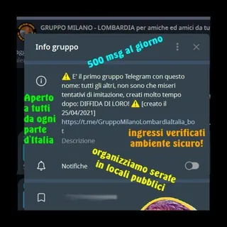 Amicizie a Milano 2025 - Bot Telegram